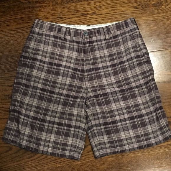 STRUCTURE Plaid Brown Beige Tan Mens Shorts 32 - Picture 7 of 8